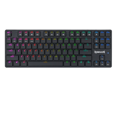 Redragon K539 Anubis 80% Wireless RGB Mechanical Keyboard, 5.0 Bluetooth/2.4 Ghz/Wired Tri-Mode TKL Low Profile Compact Keyboard w/Durable 1900mAh Battery & Tactile Brown Switches Black