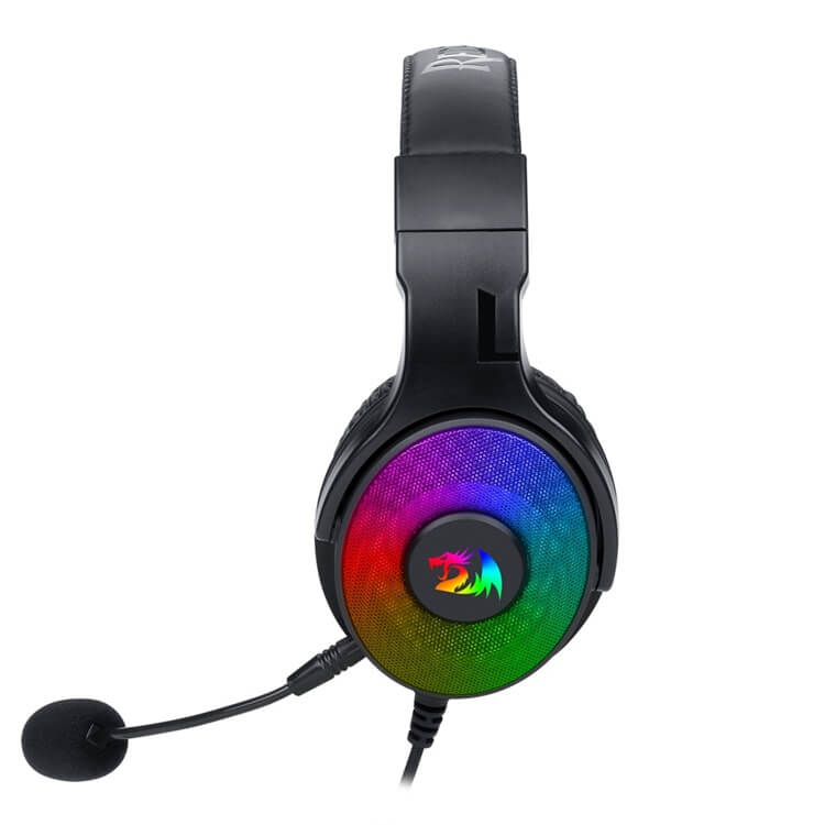 Redragon H350-1 Pandora 2 RGB Wired Gaming Headset, Dynamic RGB Backlight - Stereo Surround-Sound - 50MM Drivers - Detachable Microphone, Over-Ear Headphones Works for PC/PS4/XBOX One/NS