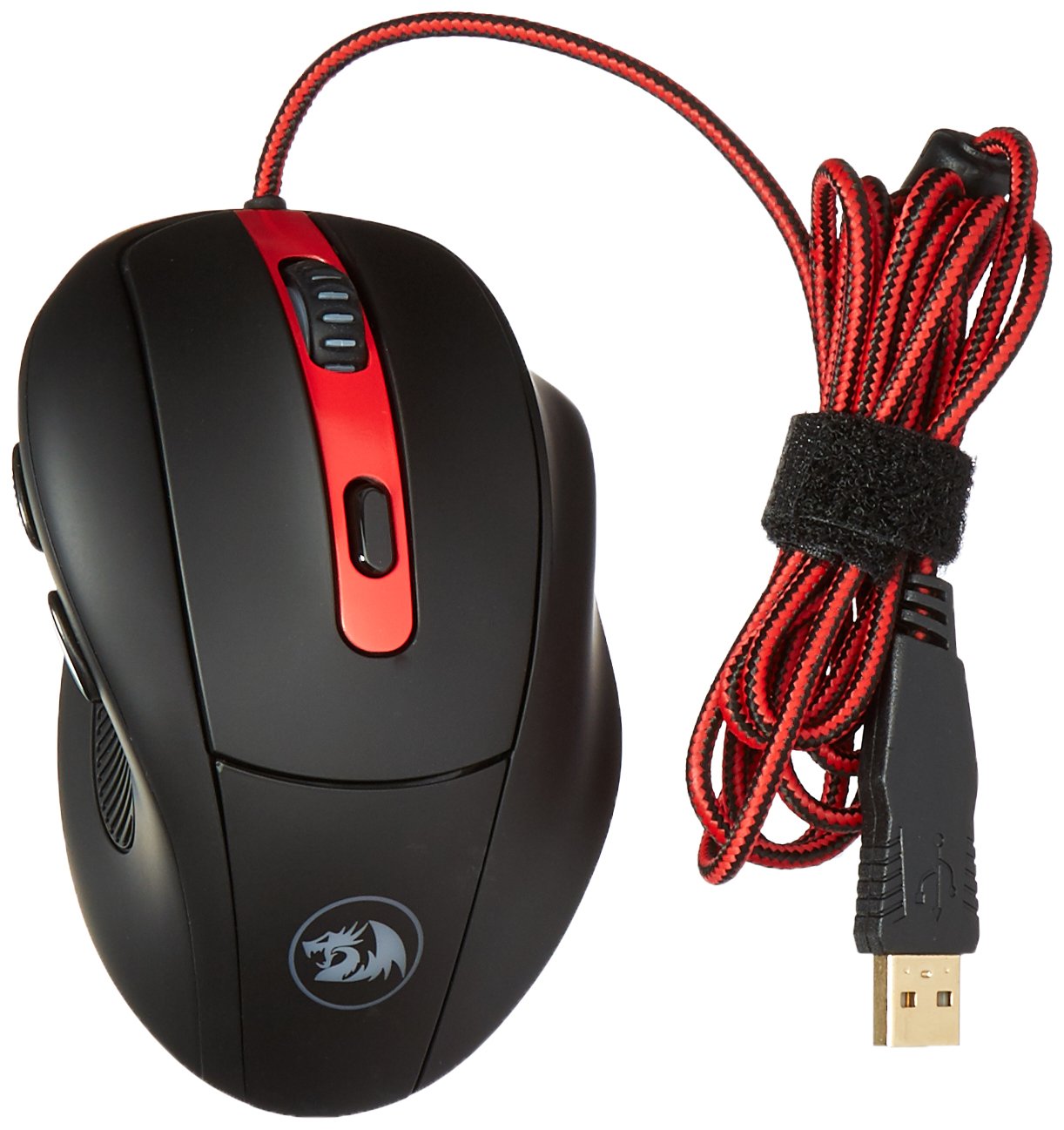 Redragon M605 Smilodon 2000 DPI, 6 Buttons, LED Backlit, Wired Optical Gaming Mouse (Black)