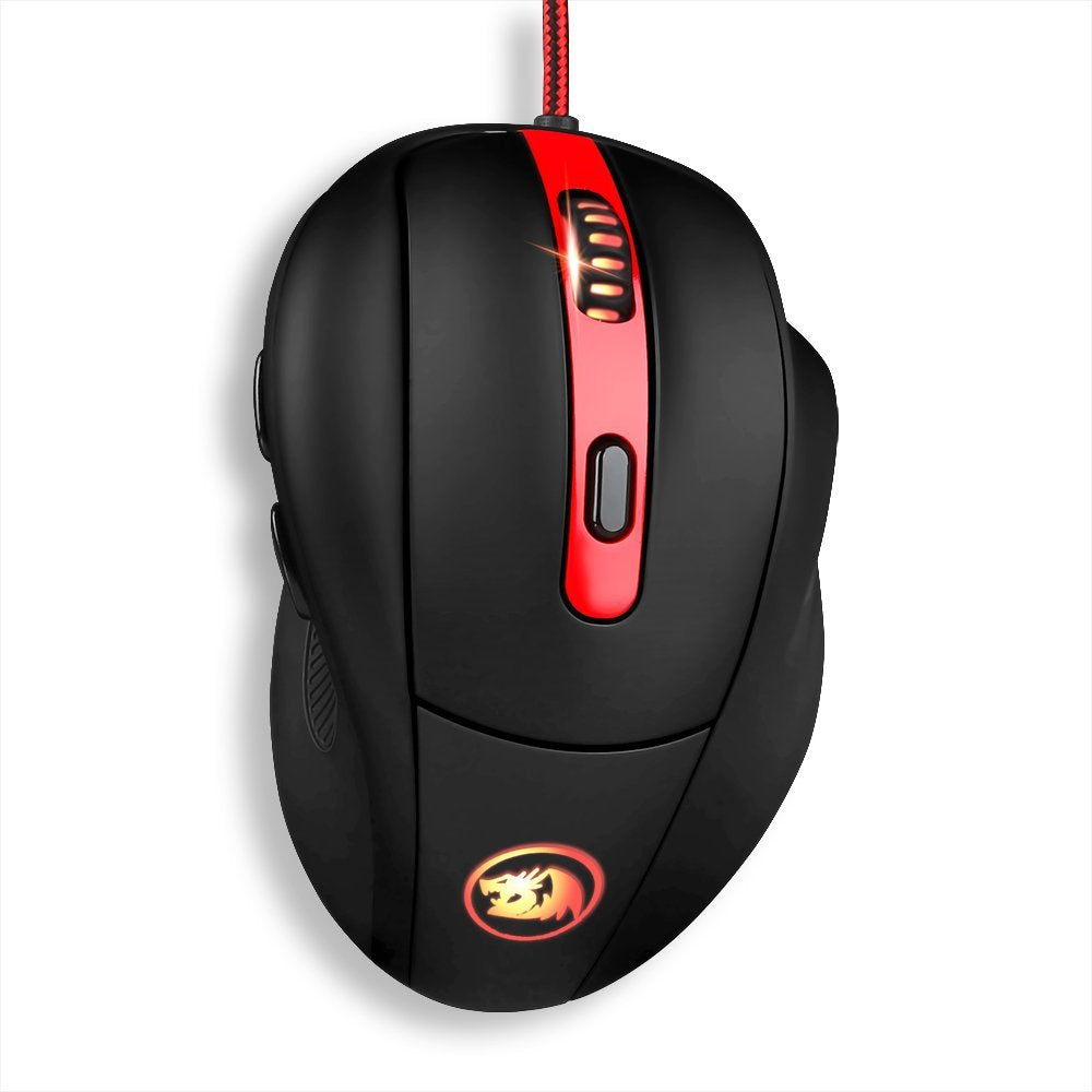 Redragon M605 Smilodon 2000 DPI, 6 Buttons, LED Backlit, Wired Optical Gaming Mouse (Black)