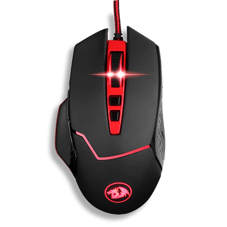 Redragon M907 Inspirit with Omron Switch, 9 Buttons,5 Memory Modes, On the Fly DPI Adjustment, Wired Gaming Mouse
