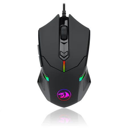 Redragon M601 Centrophorus RGB Gaming Mouse Backlit Wired Ergonomic 7 Button Programmable Mouse with Macro Recording & Weight Tuning Set 7200 DPI for Windows PC Black