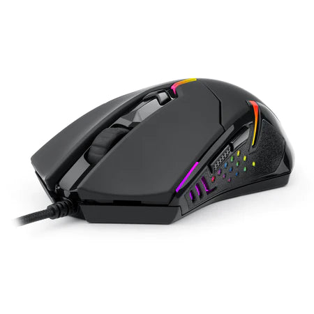Redragon M601 Centrophorus RGB Gaming Mouse Backlit Wired Ergonomic 7 Button Programmable Mouse with Macro Recording & Weight Tuning Set 7200 DPI for Windows PC Black