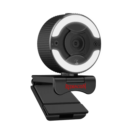 Redragon GW910 1080P PC Webcam w/Dual Microphone, Adjustable Ring Light, Digital Zoom & Privacy Cover- 2.0 USB Computer Web Camera - 30 FPS for Online Courses, Video Conferencing, Streaming