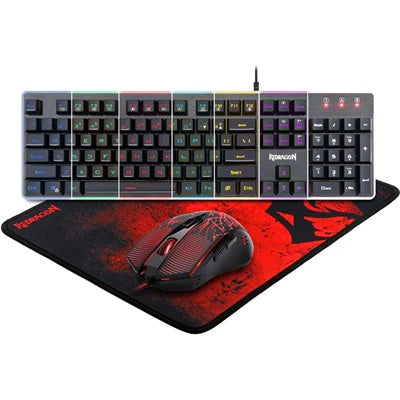 Redragon S107 K509 Gaming Keyboard, M608 Mouse & P016 Large Mousepad Combo Set 3 IN 1