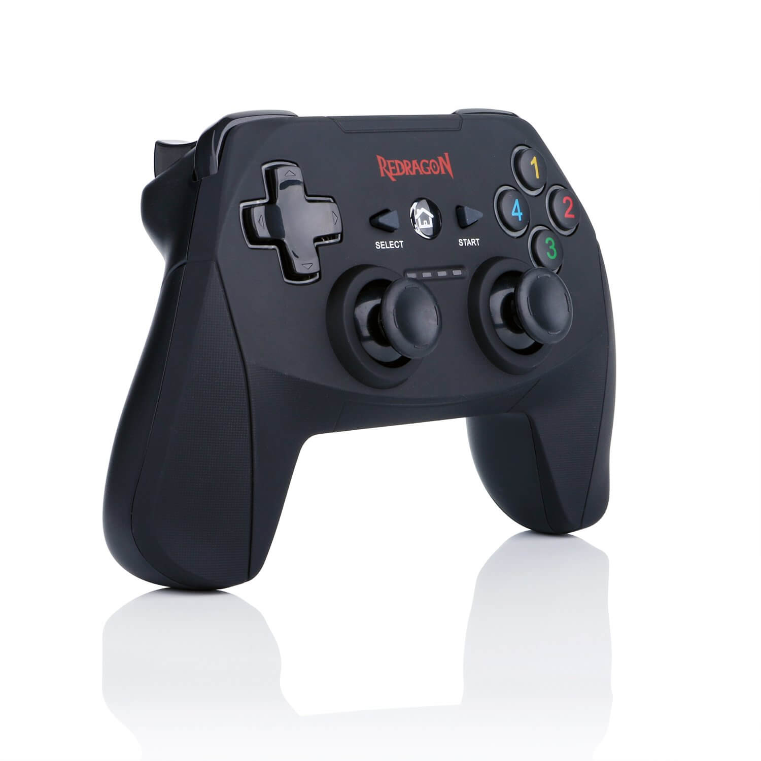 Redragon G808 Harrow Gamepad, PC Game Controller, Joystick with Dual Vibration, for Windows PC, PS3, Playstation, Android, Xbox 360 (Black - Wireless)