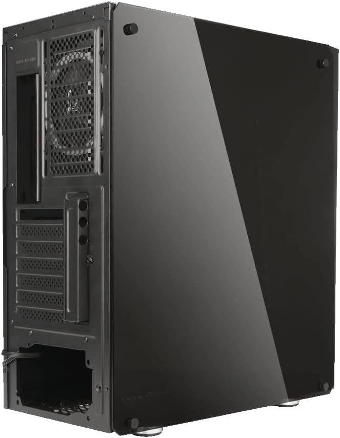 Redragon GC702 Tailgate Gaming PC Case, RGB Sync Tempered Glass Front/Side, 3 x RGB Fan & 2 x Fan, ATX/Micro ATX,  Black