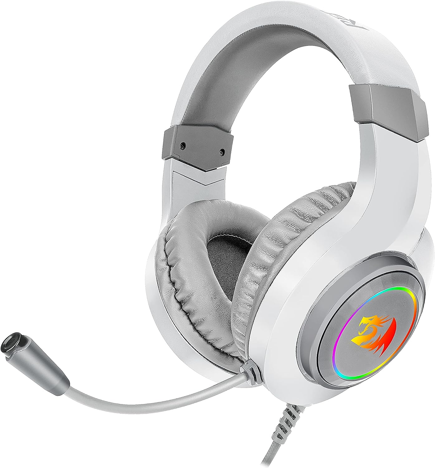 Redragon Hylas H260W RGB Gaming Headset with Microphone, Wired, Compatible with PS4, PS5, PC and Laptops White