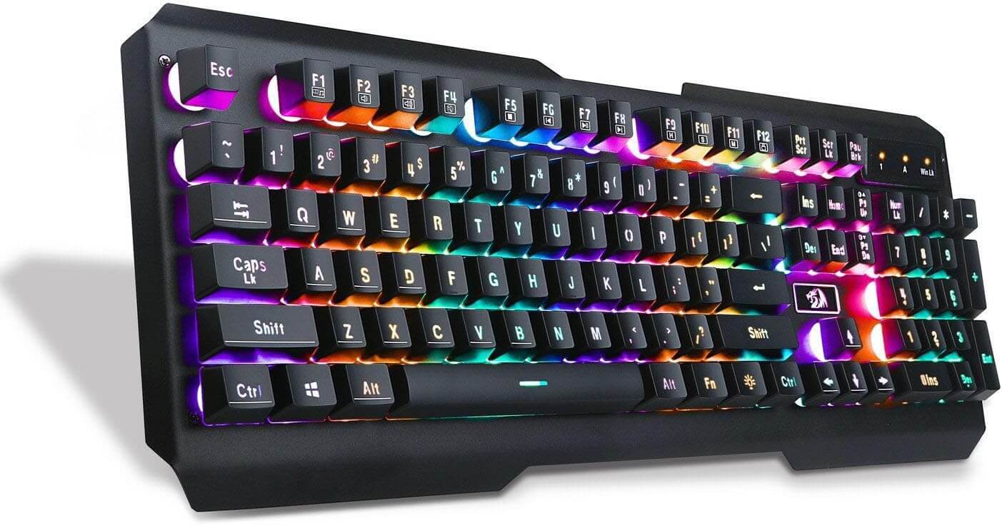Redragon K506 Centaur 2 7-Color Rainbow Backlit Full-Size Gaming Keybo ...