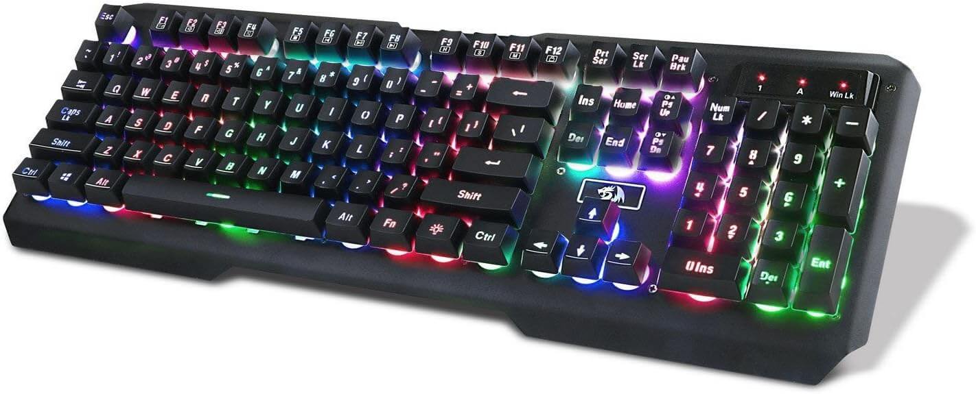 Redragon K506 Centaur 2 7-Color Rainbow Backlit Full-Size Gaming Keyboard With Numeric Keypad (Black)