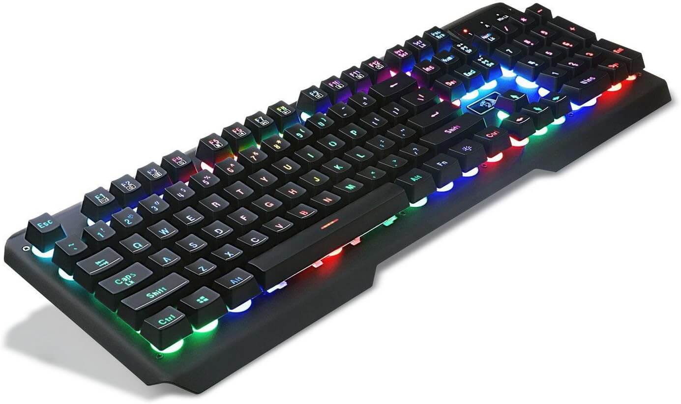 Redragon K506 Centaur 2 7-Color Rainbow Backlit Full-Size Gaming Keyboard With Numeric Keypad (Black)