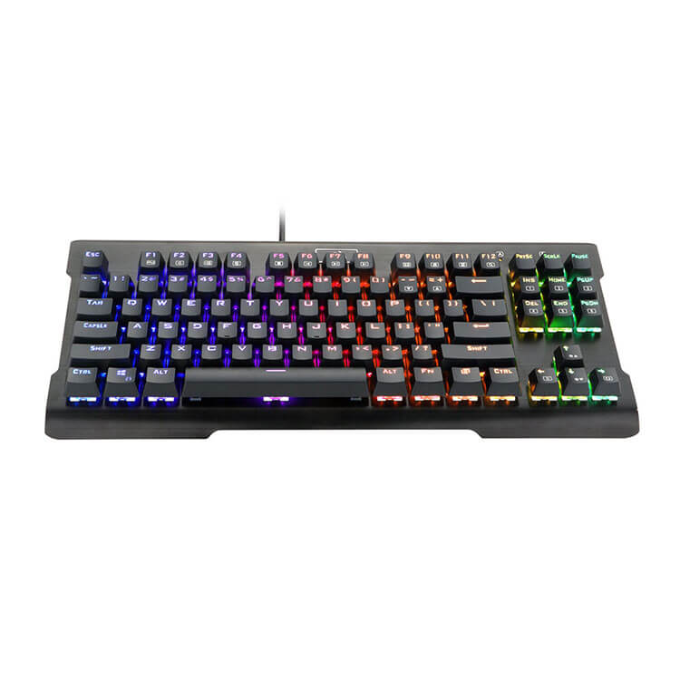 Redragon K561 Vishnu Mechanical Gaming Keyboard, Anti-ghosting 87 Keys, RGB Backlit, Wired Compact Keyboard with Clicky Blue Switches for Laptop, Windows, PC Games