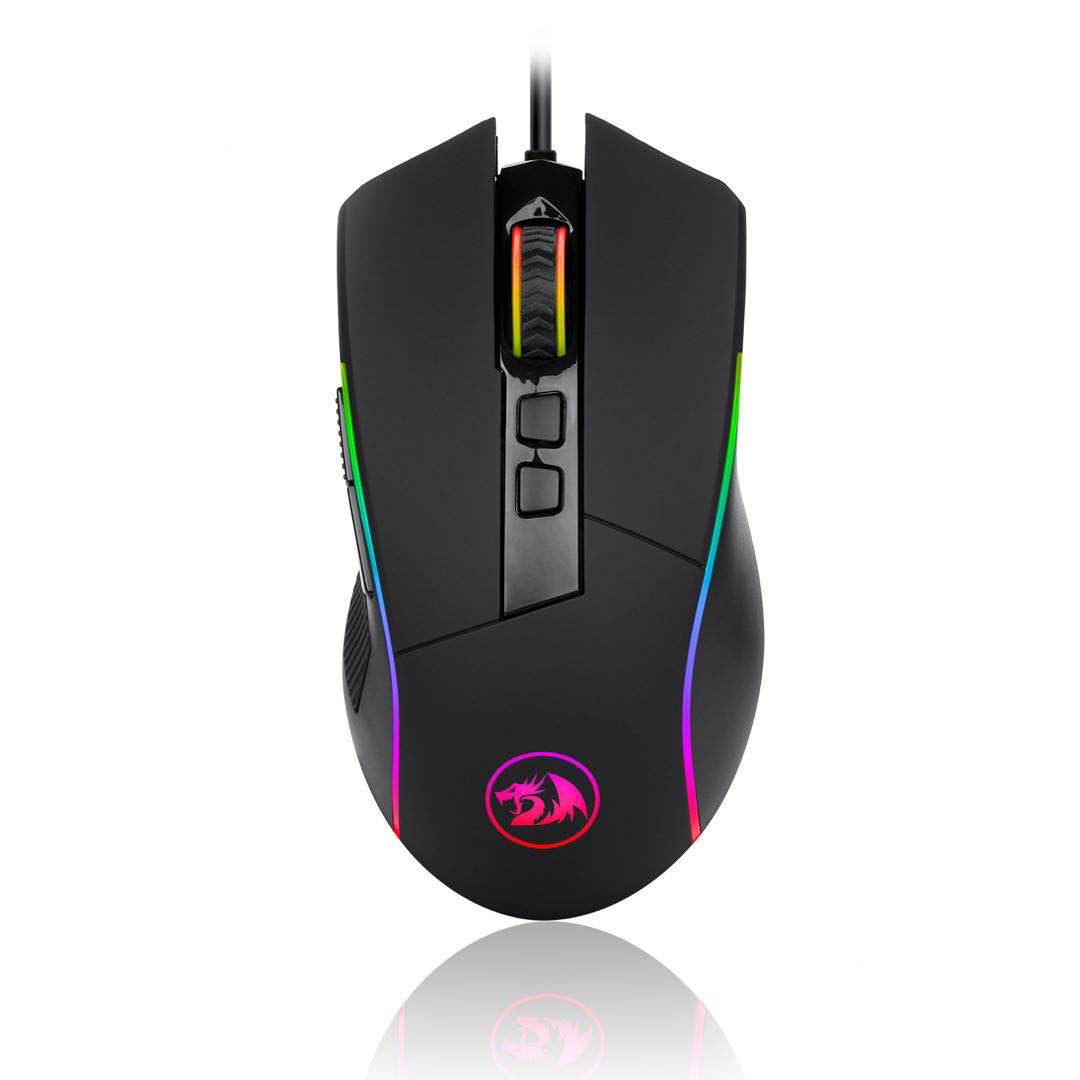 Redragon M721 Lonewolf 2 Pro Gaming Mouse, Wired Mouse RGB Lighting, 10 Programmable Buttons, 32,000 DPI Adjustable, Comfortable Grip Ergonomic Optical PC Computer Gaming Mouse with Fire Button