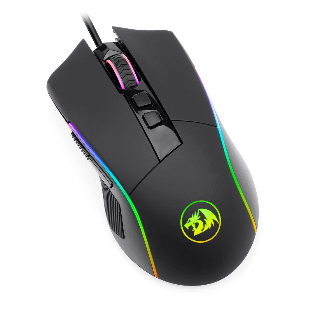 Redragon M721 Lonewolf 2 Pro Gaming Mouse, Wired Mouse RGB Lighting, 10 Programmable Buttons, 32,000 DPI Adjustable, Comfortable Grip Ergonomic Optical PC Computer Gaming Mouse with Fire Button