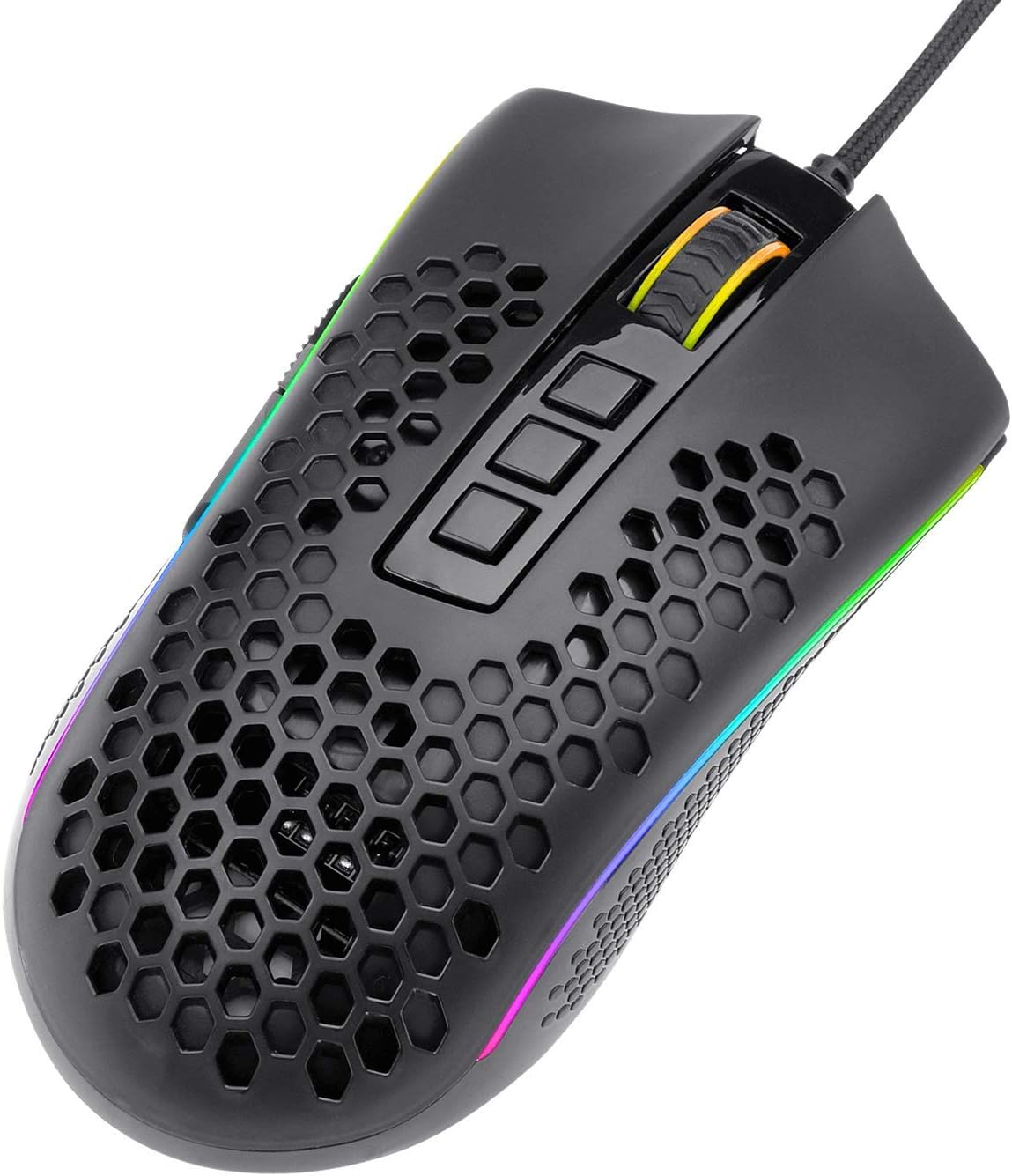 Redragon M988 Storm Elite Lightweight RGB Gaming Mouse, 85g Ultralight Honeycomb Shell - 16,000 DPI Optical Sensor - 8 Programmable Buttons - Precise Registration - Super-Lite Cable