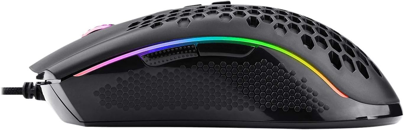Redragon M988 Storm Elite Lightweight RGB Gaming Mouse, 85g Ultralight Honeycomb Shell - 16,000 DPI Optical Sensor - 8 Programmable Buttons - Precise Registration - Super-Lite Cable