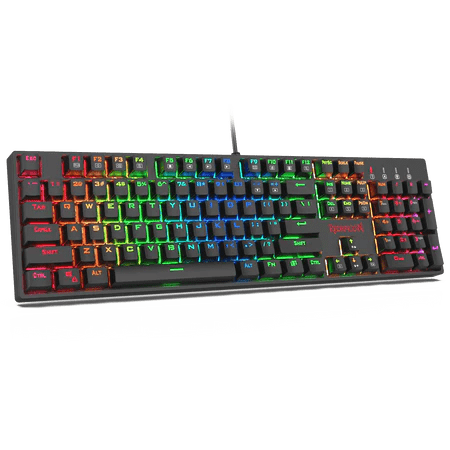 Redragon K582 Surara RGB LED Backlit Mechanical Gaming Keyboard with 104 Keys-Linear and Quiet-Red Switches