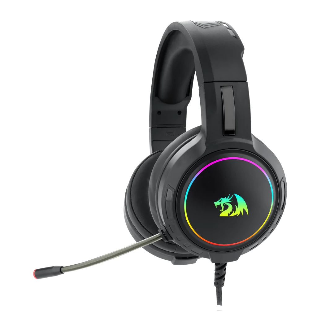 Redragon H270 RGB Gaming Headset with Microphone, Wired, Compatible with PS4, PS5, PC and Laptops Black