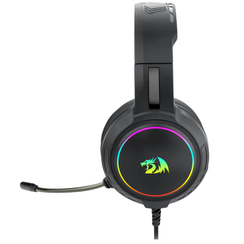 Redragon H270 RGB Gaming Headset with Microphone, Wired, Compatible with PS4, PS5, PC and Laptops Black