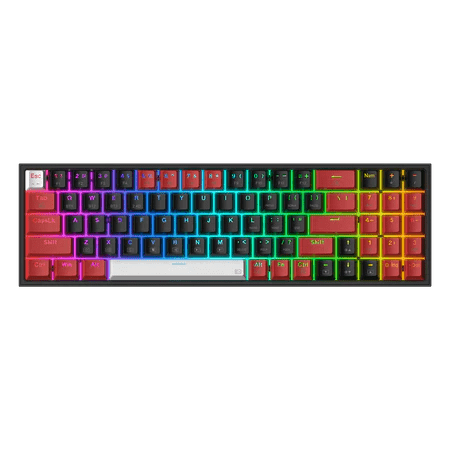 Redragon K628 CTB Pollux Pro 75% 3-Mode Wireless RGB Gaming Keyboard, 78 Keys Hot-Swappable Compact Mechanical Keyboard w/Hot-Swap Free-Mod PCB Socket, Dedicated Arrow Keys & Numpad, Red Switch