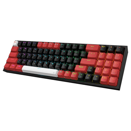 Redragon K628 CTB Pollux Pro 75% 3-Mode Wireless RGB Gaming Keyboard, 78 Keys Hot-Swappable Compact Mechanical Keyboard w/Hot-Swap Free-Mod PCB Socket, Dedicated Arrow Keys & Numpad, Red Switch