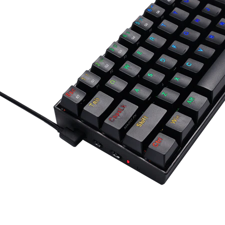 Redragon K530 Pro Draconic 60% Wireless RGB Mechanical Keyboard, Bluetooth/2.4Ghz/Wired 3-Mode 61 Keys Compact Gaming Keyboard w/100% Hot-Swap Socket, Free-Mod Plate Mounted PCB & Tactile Brown Switch