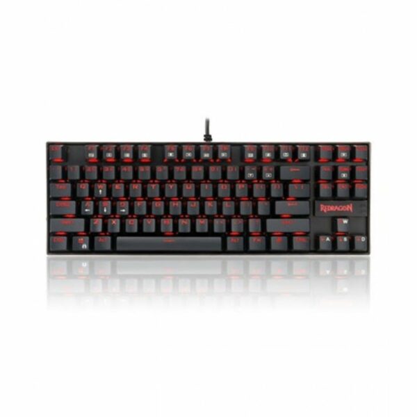 Redragon K552 Kumara RED Backlit, Compact 87-keys, Space Saving Design, Mechanical Gaming Keyboard