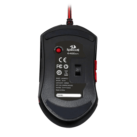 Redragon M701-A Lavawolf, 8 Buttons, 3 Memory Modes, Wired Optical Gaming Mouse