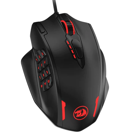 Redragon M908 Impact, 18 Buttons, 5 Memory Modes, 8 Tunning Weights, 16 Million RGB Color Backlit, MMO Wired Gaming Mouse