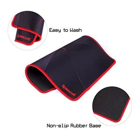 Redragon P012 Capricorn Mouse Pad with Stitched Edges, Premium-Textured Mouse Mat, Non-Slip Rubber Base Mousepad