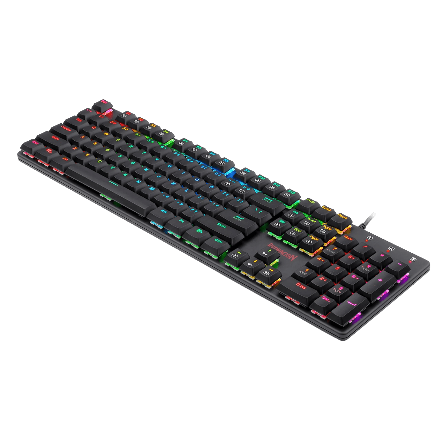 Redragon K589 Shrapnel RGB Low Profile Mechanical Gaming Keyboard, 104 Keys Anti-ghosting Mechanical Keyboard with Linear & Quiet Red Switches, Fast Actuation with Less Travel and Smooth Keys