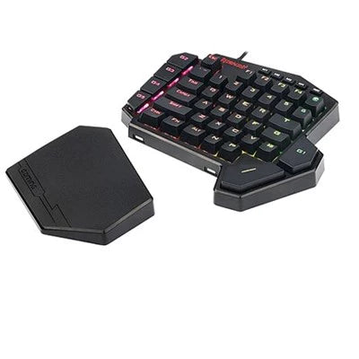 Redragon K585 DITI One-Handed RGB Mechanical Gaming Keyboard, Type-C Professional Gaming Keypad with 7 Onboard Macro Keys, Detachable Wrist Rest, 42 Keys Black, Blue Switch