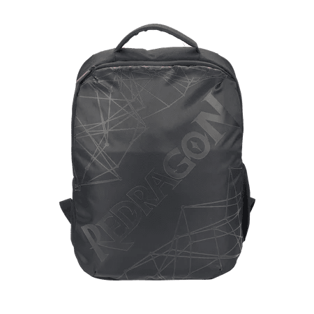 Redragon GB76 Aeneas Travel Laptop Backpack, Business Workstation Computer Gaming Backpack w/Durable Double-Layer Fabric Liner, Modern Line Logo Print & Large Front Pocket