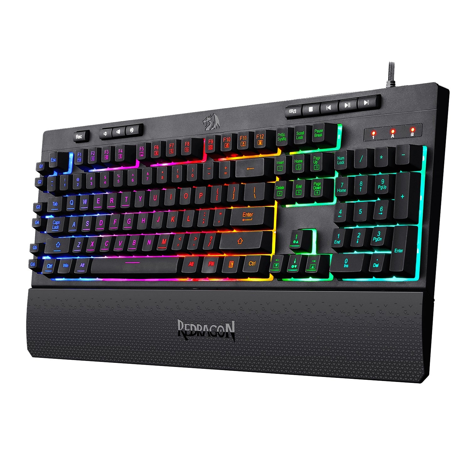 Redragon K512 Shiva RGB Membrane Gaming Keyboard with Multimedia Keys