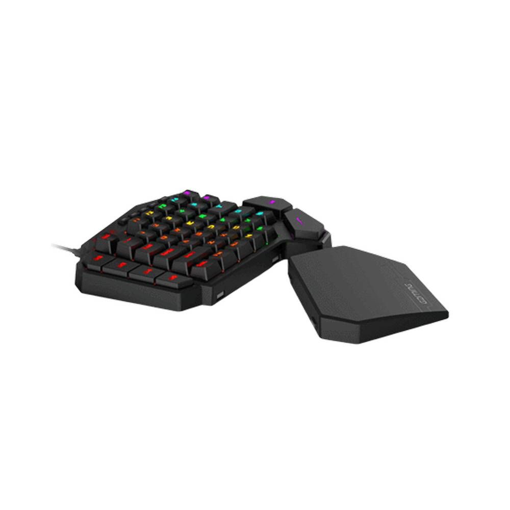 Redragon K585 DITI One-Handed RGB Mechanical Gaming Keyboard, Type-C Professional Gaming Keypad with 7 Onboard Macro Keys, Detachable Wrist Rest, 42 Keys Black, Blue Switch